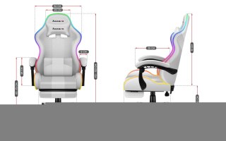 Fotel gamingowy Huzaro Force 4.7 RGB White (OUTLET)