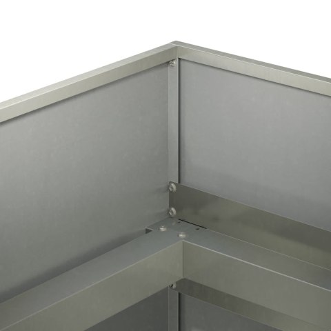 Doniczka ogrodowa srebrny 200 x 80 x 60 cm Stal nierdzewna