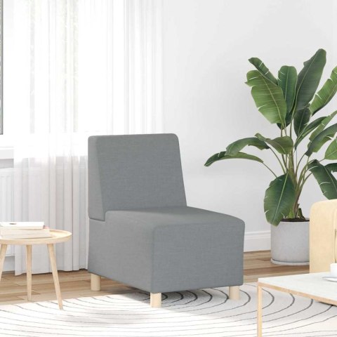 Modułowa sofa bez podłokietników 3 szt. Jasnoszary tkanina