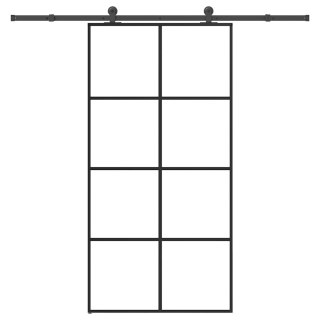 Drzwi przesuwne a akcesoriami, 102,5x205 cm, ESG i aluminium