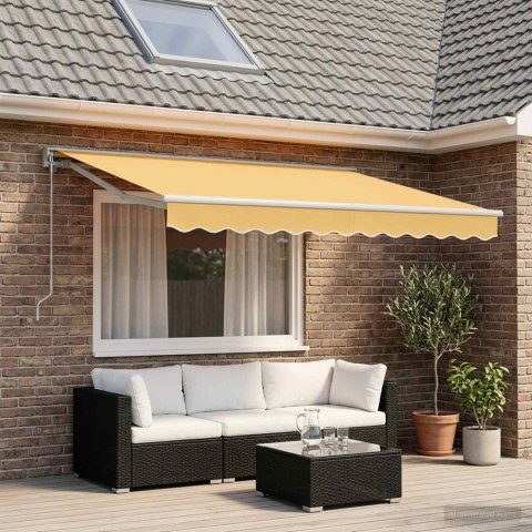 Markiza wysuwana piaskowy 2,5 x 2 m Poliester i aluminium