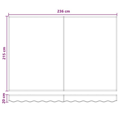 Markiza wysuwana piaskowy 2,5 x 2 m Poliester i aluminium