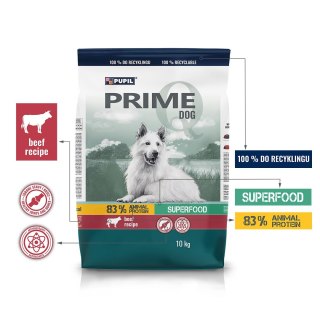 PUPIL Prime bogata w wołowinę z warzywami 10 kg (OUTLET)