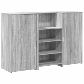 Biurko recepcyjne szare Sonoma 155x50x103,5 cm Drewno klejone