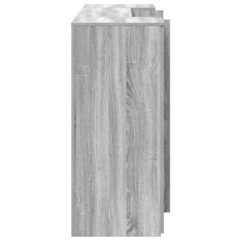 Biurko recepcyjne szare Sonoma 200x50x103,5 cm Drewno klejone