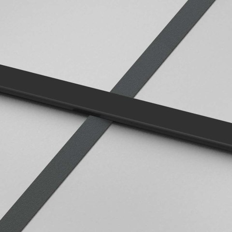 Drzwi przesuwne z osprzętem, szkło ESG i aluminium, 76x205 cm