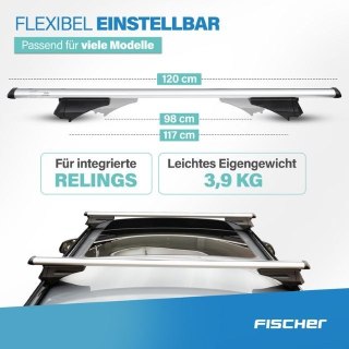 Belki na relingi zintegrowane Fischer CrossLine L 1,2m
