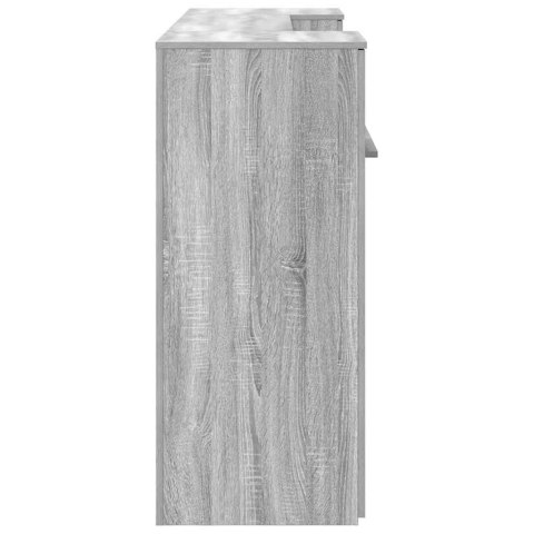 Biurko recepcyjne szare Sonoma 200x50x103,5 cm Drewno klejone