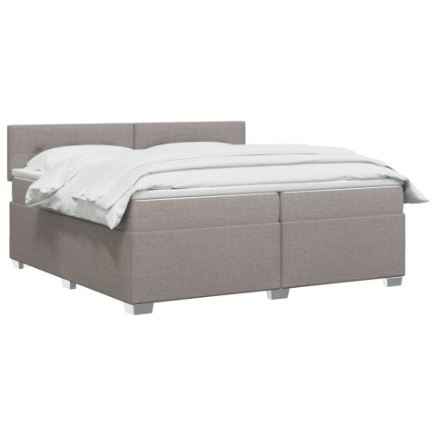 Łóżko Box Spring z materacem i LED Ciemnoszary 200 x 200 cm
