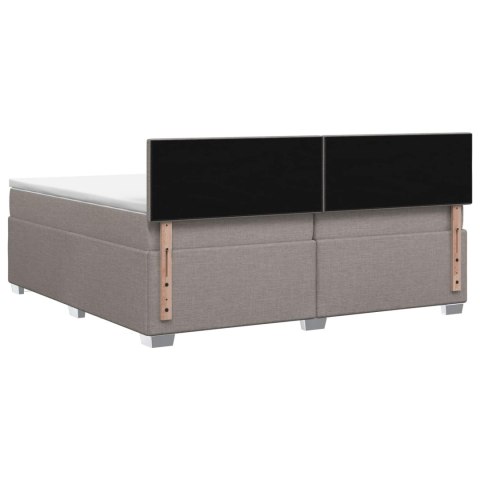 Łóżko Box Spring z materacem i LED Ciemnoszary 200 x 200 cm