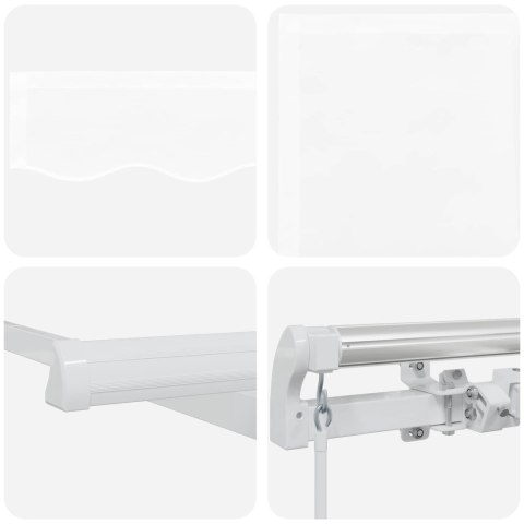 Markiza wysuwana Biały 300 x 250 x 165 cm Poliester i aluminium