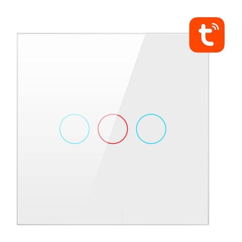 Włącznik światła AVATTO TS02-EU-W3 Wi-Fi 3-kanałowy (biały)
