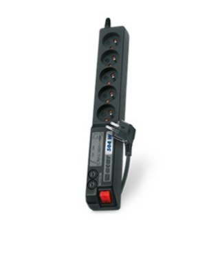 Listwa przeciwprzepięciowa Acar 504WF EMI/RFI (3m ; czarny z blachą)