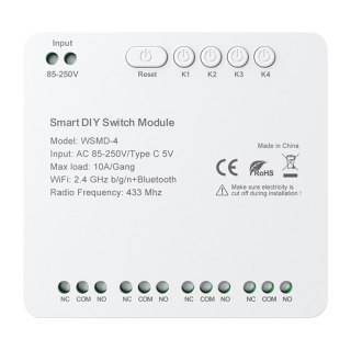 Przekaźnik AVATTO WSMD-4 Wi-Fi BT 4-kanałowy 250V