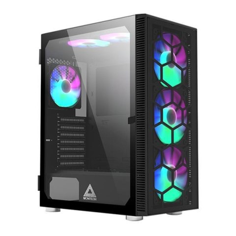 CASE MIDITOWER ATX W/O PSU/X3 GLASS (B) MONTECH