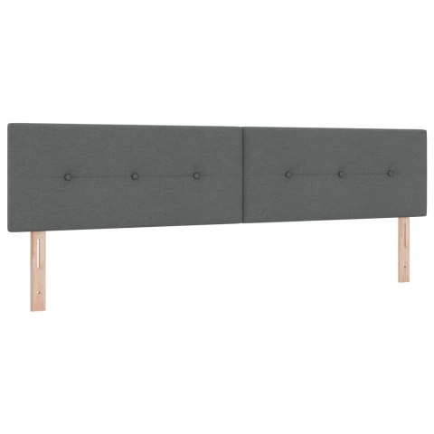 Łóżko Box Spring z materacem i LED ciemnoszary 200 x 200 cm