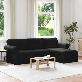 Sofa Czarny 245 x 138 x 80 cm tkanina