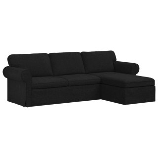 Sofa Czarny 245 x 138 x 80 cm tkanina