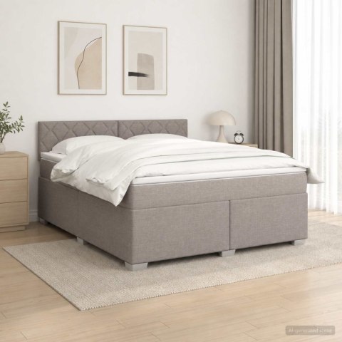 Łóżko Box Spring z materacem i LED Ciemnoszary 180 x 200 cm