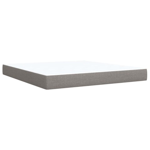 Łóżko Box Spring z materacem i LED Ciemnoszary 180 x 200 cm
