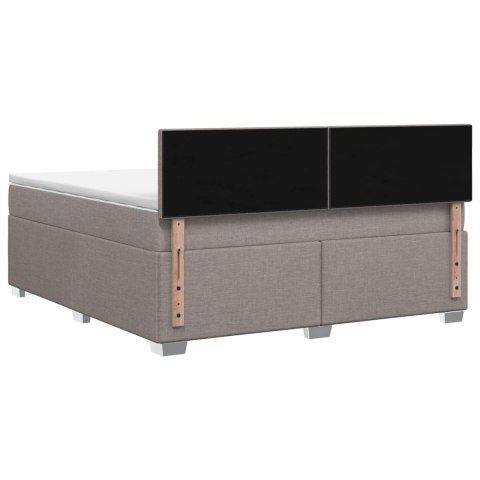 Łóżko Box Spring z materacem i LED Ciemnoszary 180 x 200 cm