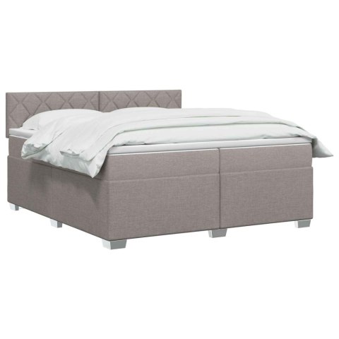 Łóżko Box Spring z materacem i LED Ciemnoszary 200 x 200 cm