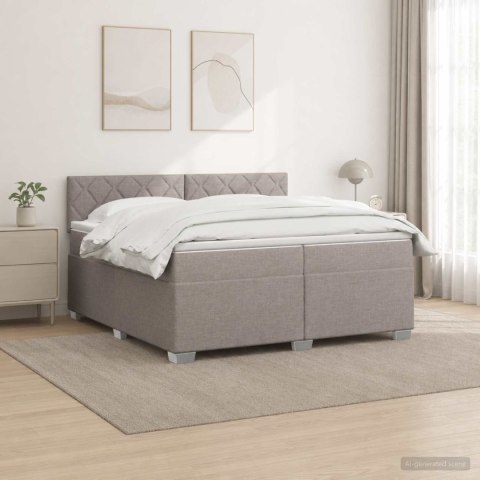 Łóżko Box Spring z materacem i LED Ciemnoszary 200 x 200 cm