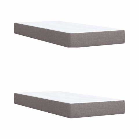 Łóżko Box Spring z materacem i LED Ciemnoszary 200 x 200 cm