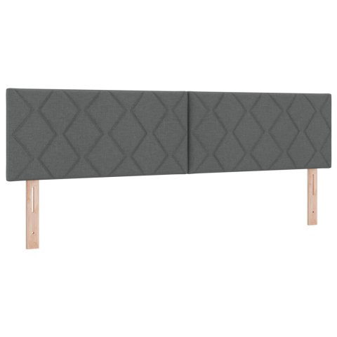 Łóżko Box Spring z materacem i LED ciemnoszary 180 x 200 cm
