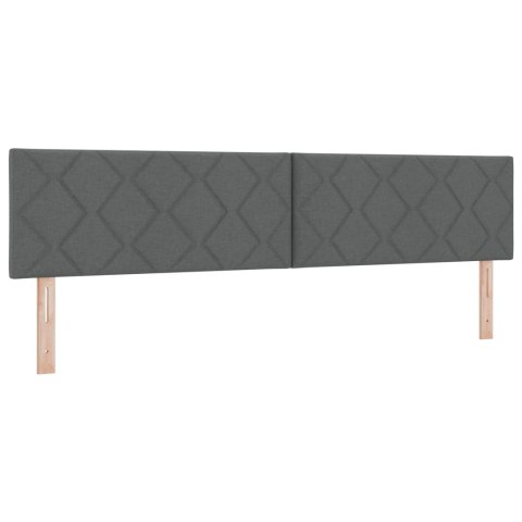 Łóżko Box Spring z materacem i LED ciemnoszary 200 x 200 cm