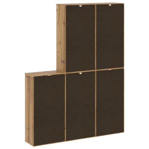 Szafki boczne 5 szt. "ODDA" 40x24x79 cm Drewno lite Sosna