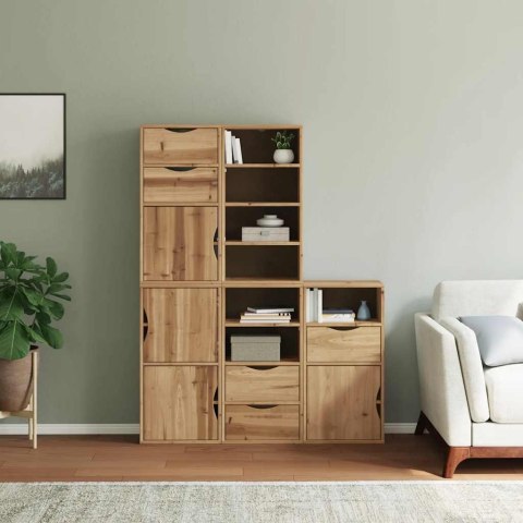 Szafki boczne 5 szt. "ODDA" 40x24x79 cm Drewno lite Sosna