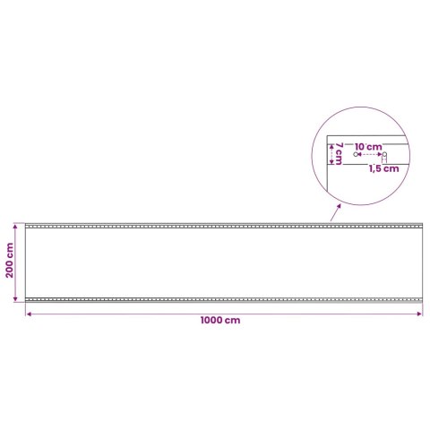 Plandeka Leno, 260 g/m², 2 x 10 m, biała