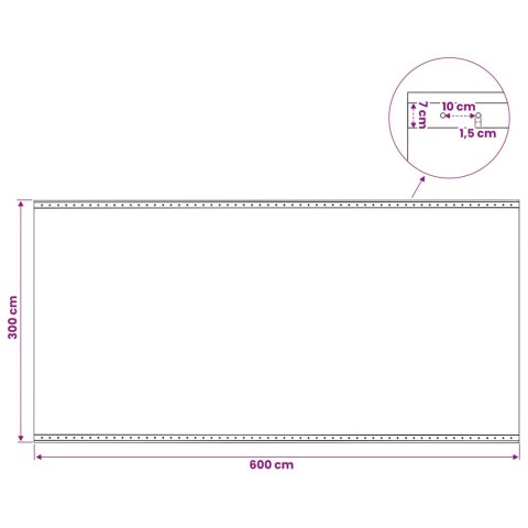 Plandeka Leno, 260 g/m², 3 x 6 m, biała