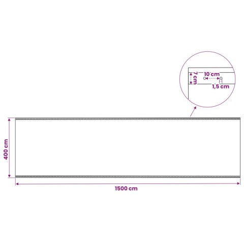Plandeka Leno, 260 g/m², 4 x 15 m, biała