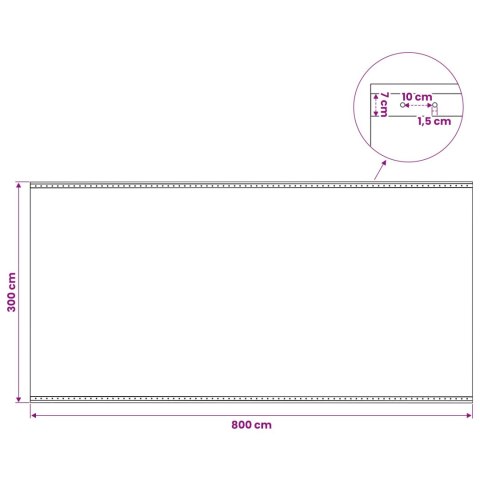 Plandeka Leno, 260 g/m², 4 x 8 m, biała