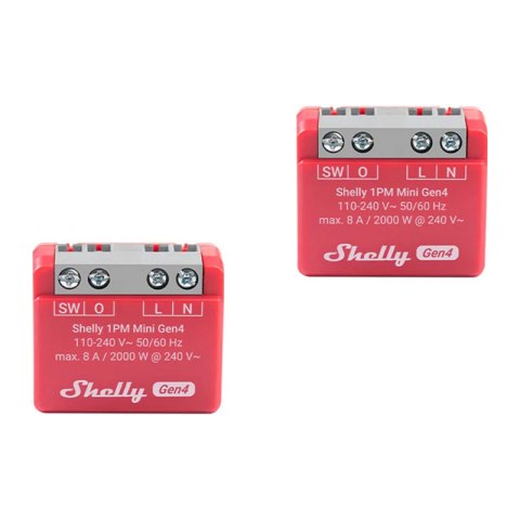 Zestaw 2 Sterowników Shelly 1PM Mini Gen4 Zigbee/Matter
