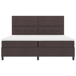 VidaXL Łóżko sprężynowe ciemnobrązowy 200 x 200 cm tkanina