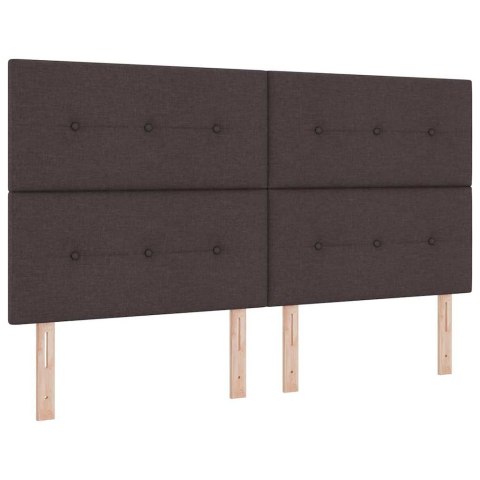 VidaXL Ramka łóżka Z zagłówkiem ciemnobrązowy 180 x 200 cm tkanina