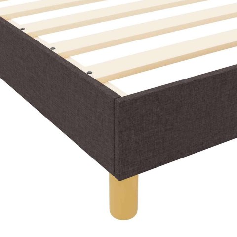 VidaXL Ramka łóżka Z zagłówkiem ciemnobrązowy 180 x 200 cm tkanina