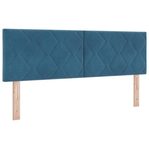 VidaXL Łóżko kontynentalne z materacem Ciemnoniebieski 140 x 190 cm
