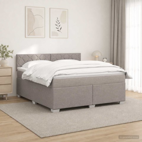 VidaXL Łóżko kontynentalne z materacem Ciemnoszary 140 x 190 cm