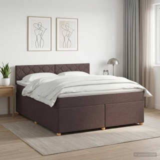 VidaXL Łóżko kontynentalne z materacem Ciemny brąz 140 x 190 cm