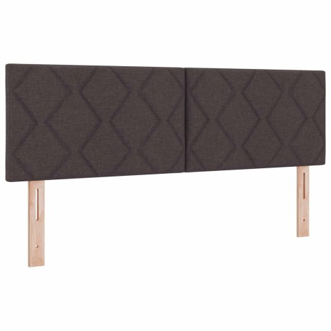 VidaXL Łóżko kontynentalne z materacem Ciemny brąz 140 x 200 cm
