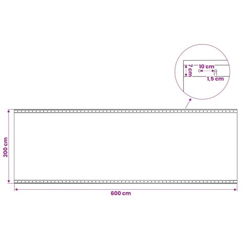 Plandeka Leno, 260 g/m², 2 x 6 m, biała