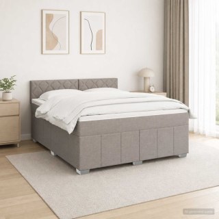 VidaXL Łóżko kontynentalne z materacem Ciemnoszary 140 x 190 cm