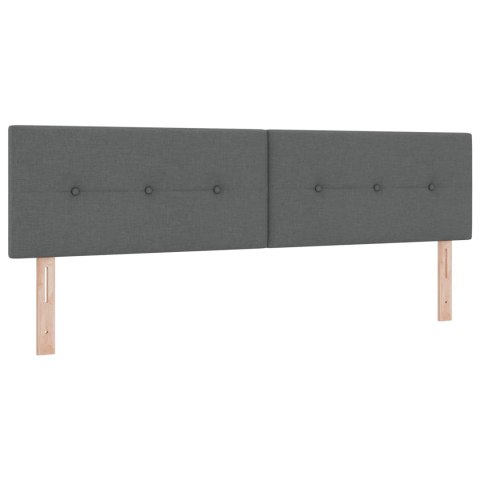 VidaXL Łóżko kontynentalne z materacem ciemnoszary 180 x 200 cm