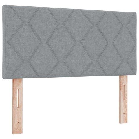 VidaXL Łóżko kontynentalne z materacem jasnoszary 100 x 200 cm tkanina