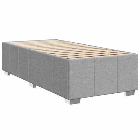 VidaXL Łóżko kontynentalne z materacem jasnoszary 100 x 200 cm tkanina
