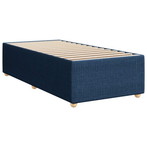 VidaXL Łóżko kontynentalne z materacem niebieski 100 x 200 cm tkanina